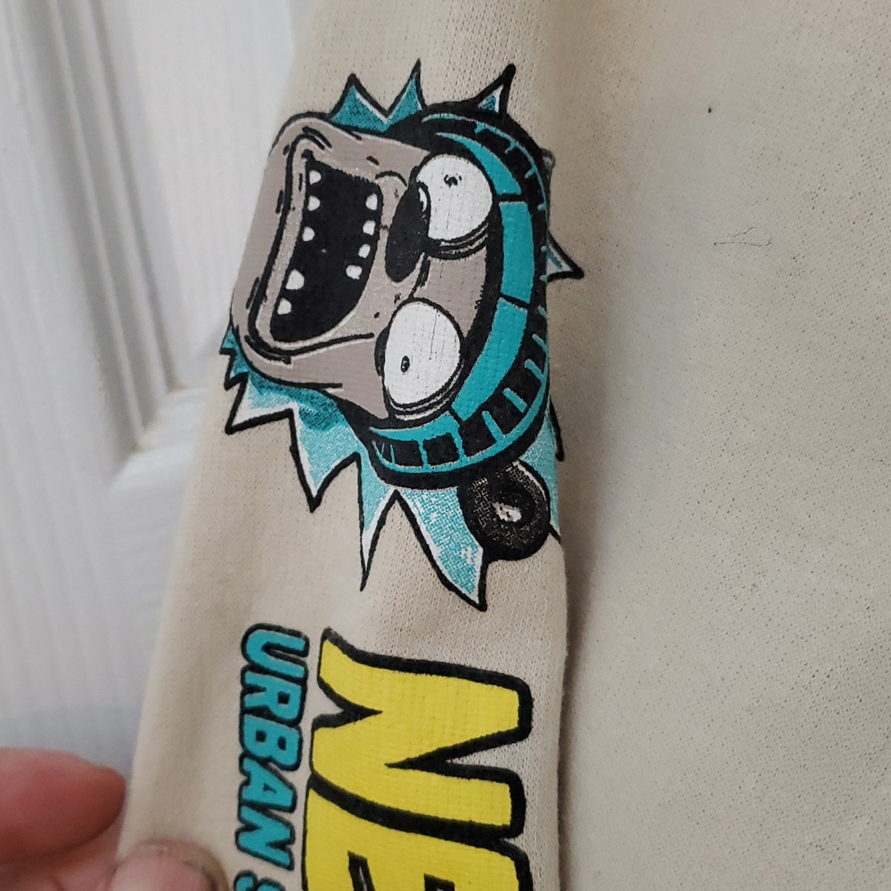 FRESH LAUNDRY Rick And Morty Beige Hoodie - Graphic Men’s Pullover